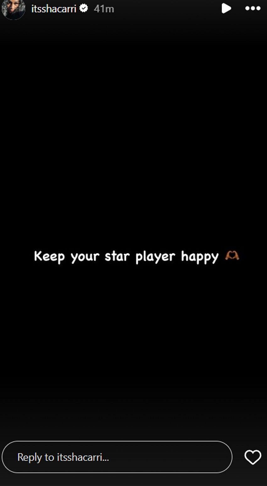 Sha'Carri Richardson posts cryptic message following Paris Olympics 2024- Source: Sha'Carri Richardson's Instagram stories